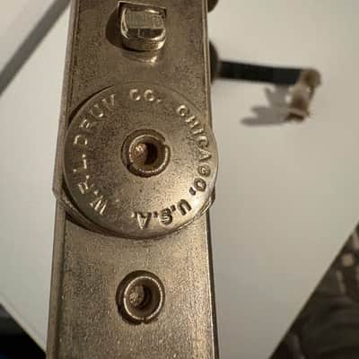 PAIR (2x) WFL Ludwig Vintage Hoop Clamp On Bass Drum Mufflers 1940s image 3
