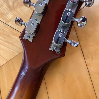 1960s Univox 335 Semi-Hollow Body Vintage 3 Tone Burst Electric Guitar MIJ Padded Case image 21