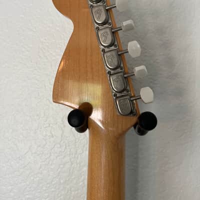 1965 Fender Mustang Guitar with Rosewood Fretboard - Dakota Red image 7