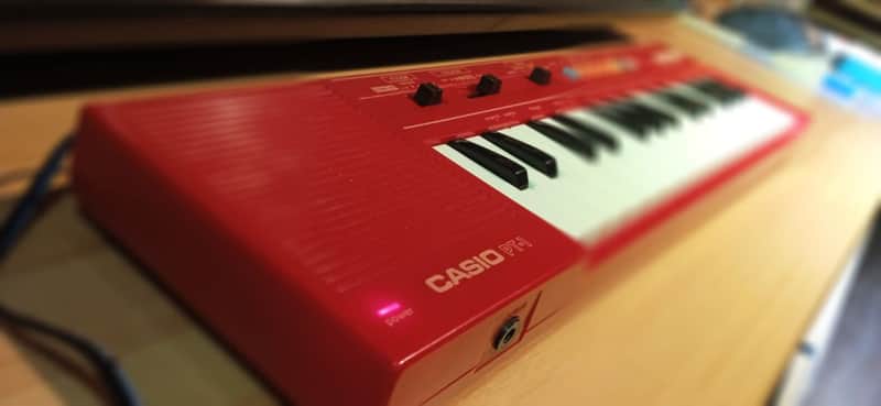 Casio PT-1 29-Key Mini Synthesizer (Red) image 1