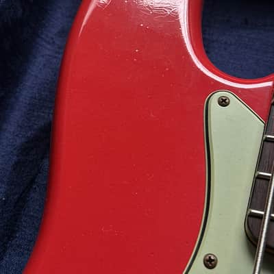 Immagine 2024 Fender Custom Shop 1963 Jazz Bass Journeyman Relic Fiesta Red Mint - 6