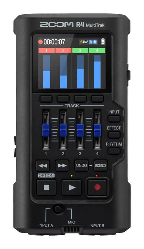 Zoom R4 MultiTrak Digital Mixer with 2-Inch LCD Display, Built-In Condenser Microphone, and Non-Skid Rubber Feet image 1