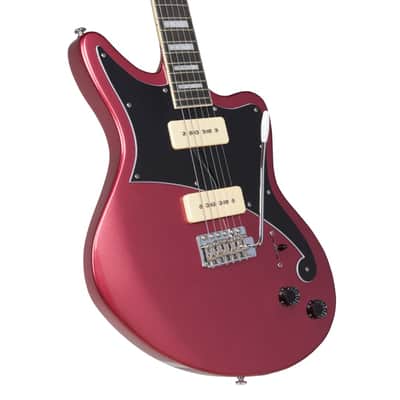 D'Angelico Premier Bedford Solid Body Electric Guitar, Oxblood with Gig Bag image 6
