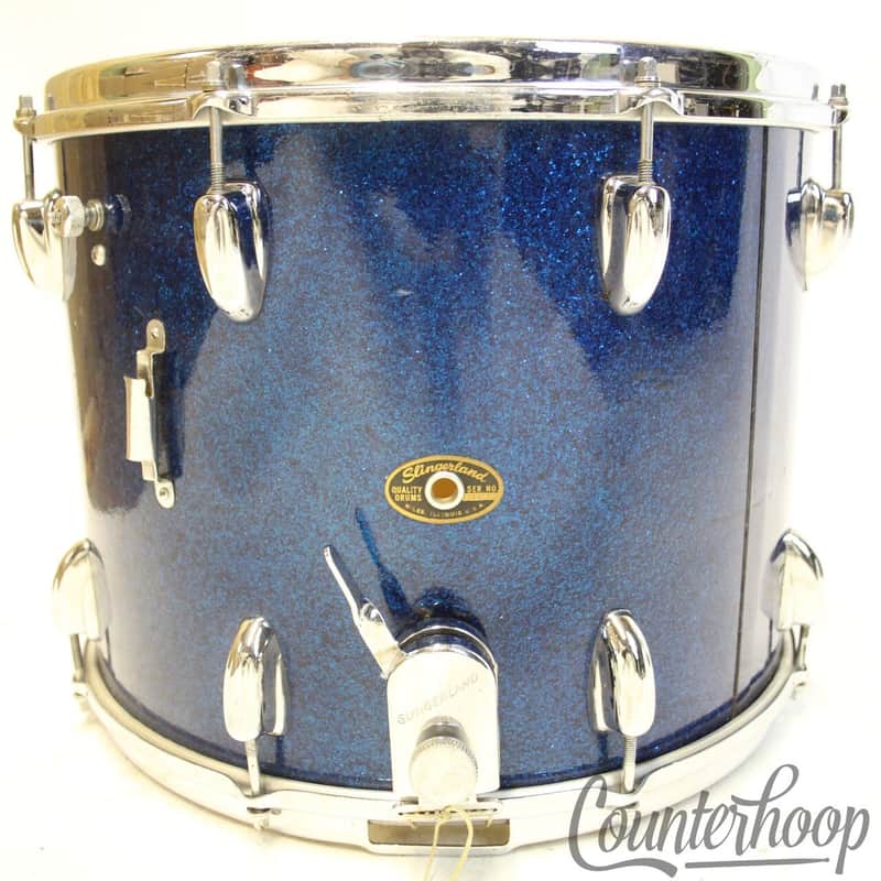*Slingerland 15x12" Snare Drum Blue Sparkle COB Brass Vintage 60s 3Ply Zoomatic image 1