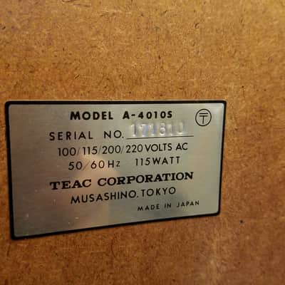 Teac A-4010S 4-head R2R Auto-Reverse 2-track 1/4" 7" reel to reel recorder tape deck player 1970s A4010S - stained wood and stainless steel image 12