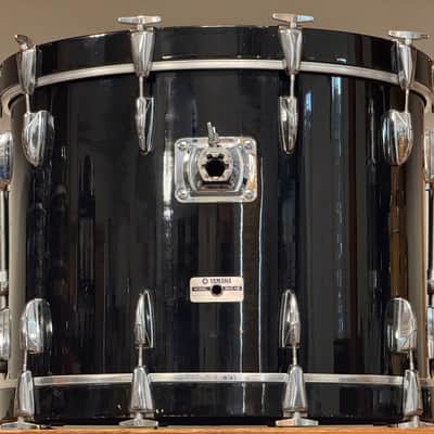 1986 Yamaha 8000 Tour Custom Piano Black Lacquer 12/13/16/22 Drum Kit image 3