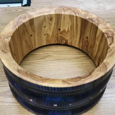 HHG Drums 14x7- 32mm Thick Contoured Ash Stave Snare(This Shell Completed With Your Choice Of Hardware) 2021 Electric Blue High Gloss Lacquer image 11