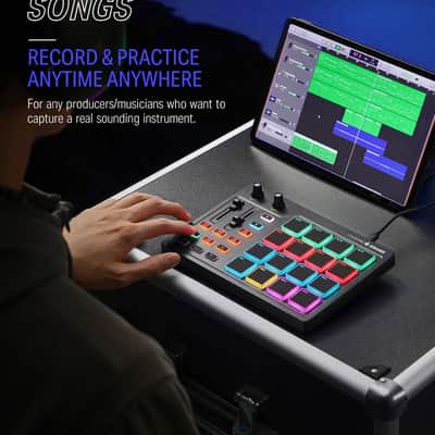 Donner MIDI Pad Beat Maker Machine Professional, Drum Machine with 16 Beat Pads, 2 Assignable Fader & Knobs and Music Production Software image 8