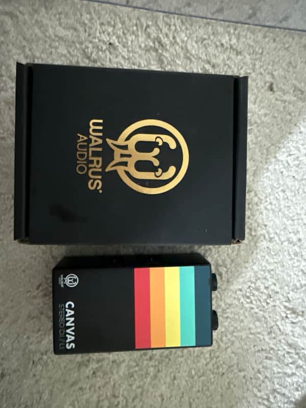 Walrus Audio Canvas Stereo Dual Line Isolator Direct Box 2022 - Present - Black w/ Rainbow Graphic image 1