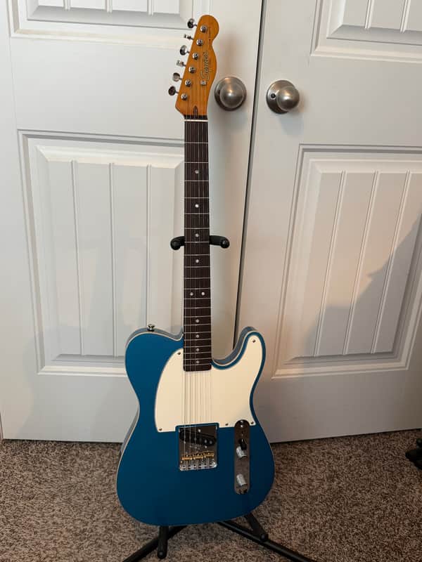 Squier Esquire by Fender Custom Classic Vibe ‘60s w/ Eldred Mod, upgrades, Lake Placid Blue w/case image 1