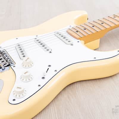 2016 Fender Yngwie Malmsteen Signature Stratocaster Yellow White w/ Seymour Duncan YJM & Tweed Case, Japan MIJ image 7