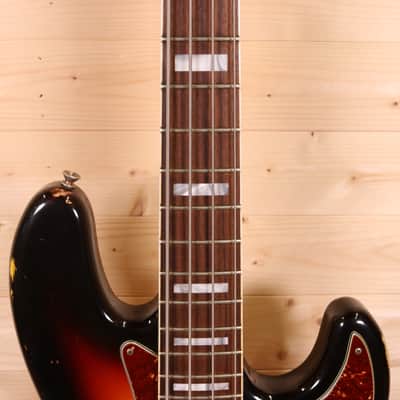 Fender Custom Shop 1972 Jazz Bass Relic - Rosewood Fingerboard, 3-Tone Sunburst image 9