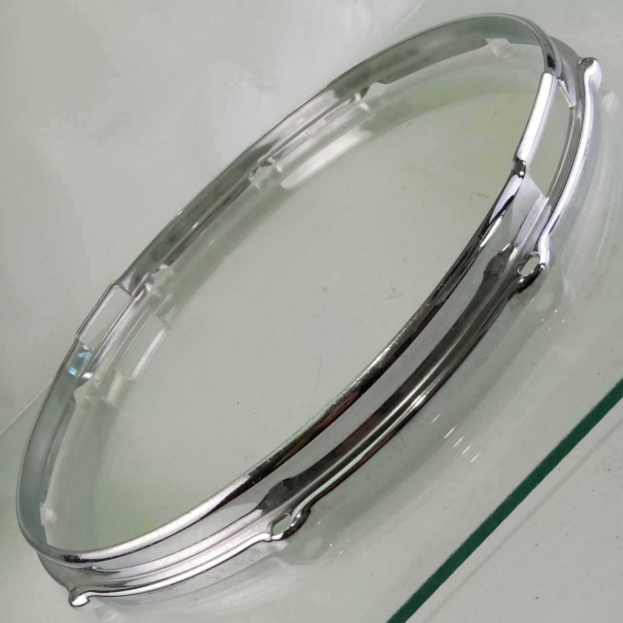 Slingerland 15" 10-Lug COB BRASS Stick-Saver Snare Drum Resonant Rim/Hoop Chrome — main photograph