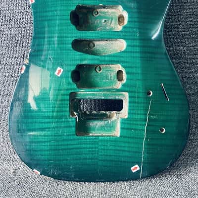 Green Burst HSH Guitar Basswood Body with Tiger Maple Top image 18