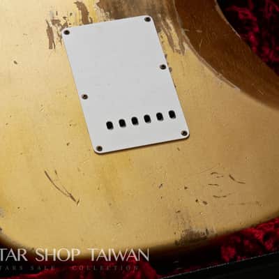 2021 Fender Custom Shop 1969 Stratocaster Heavy Relic HSS-Aztec Gold. image 19