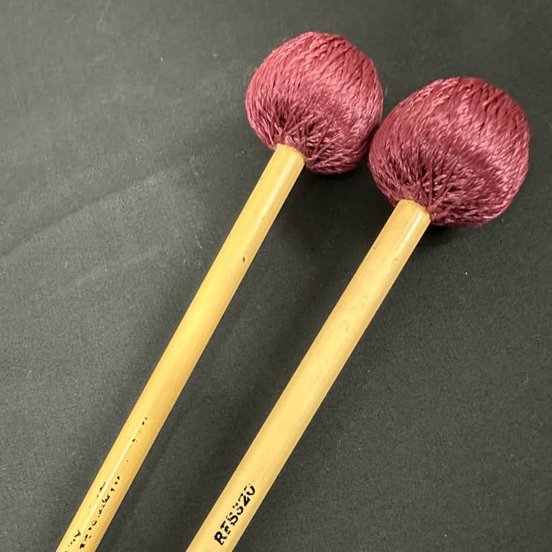 Innovative Percussion RFS320 Soft Vibe Mallets, Rattan Handles, Burgundy Cord - EXCELLENT image 1