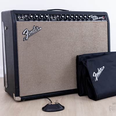 1965 Fender Twin Reverb Black Panel Vintage Tube Amp 2x12 w/ Oxford 12T6, Ftsw & Cover image 1