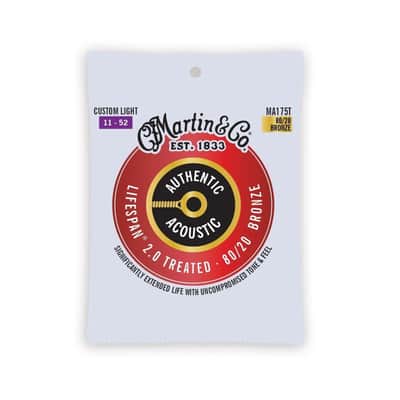 Martin Authentic Lifespan 2.0 Treated Acoustic Guitar Strings, 11-52 - MA175T image 2