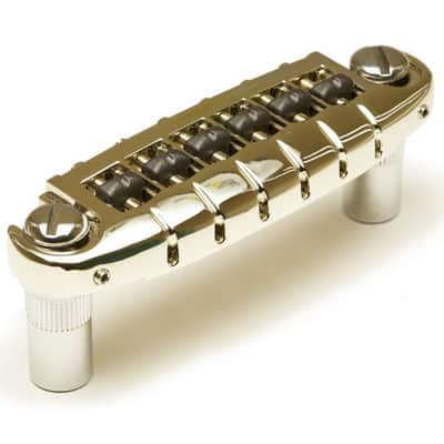 ResoMax NW2 Adjustable Wraparound Bridge w/ String Saver Saddles (PS-8593, Select Finish) - Gold / Imperial image 3