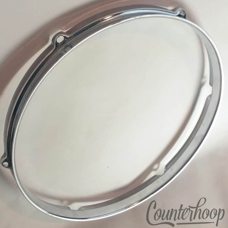 Rogers Tall-Boy 13"Tom Drum Rim/Hoop 6-Hole Triple Flange Chrome Vintage 50s USA image 1