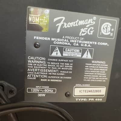 Fender Frontman 15G Series II 2-Channel 15-Watt 1x8" Guitar Practice Amp 2002 - 2010 - Black image 3