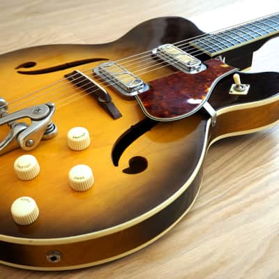 1961 Harmony H74 Meteor Neo Cutaway Vintage Guitar Near Mint DeArmond Gold Foil Pickups w/ohc image 6