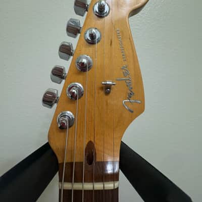 Fender American Deluxe Fat Stratocaster HSS with Rosewood Fretboard 1999 - 2001 - Crimson Transparent image 4