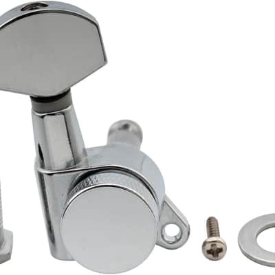 Pro 6 inline Guitar Locking Tuners String Tuning Pegs Machines Heads Set for Fender Strat Stratocaster Tele Telecaster Electric Guitar Parts,Chrome image 3