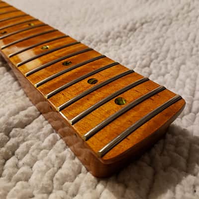 Stunning USA,Roasted Flame maple neck.Made for a Strat body # EMS-59. Make a fair offer. image 6