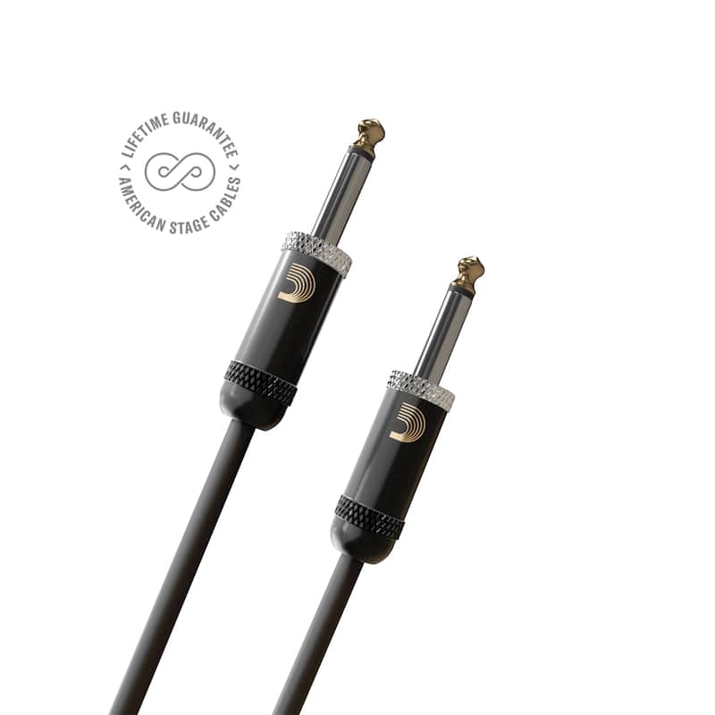 D'Addario PW-AMSG-10 American Stage 1/4" Straight TS Instrument Cable - 10' image 1