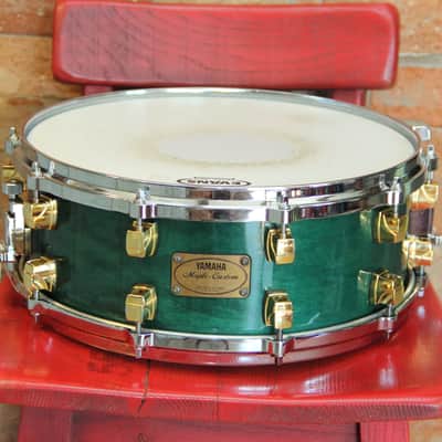 Yamaha Maple Custom Torquoise snare 14x5.5 image 1