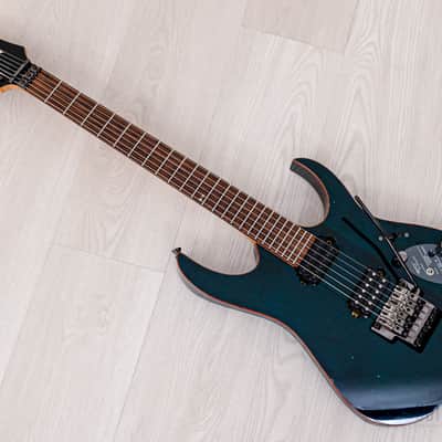 2000 Ibanez Prestige RG2020X Transparent Light Blue w/ DiMarzio + Piezo image 12