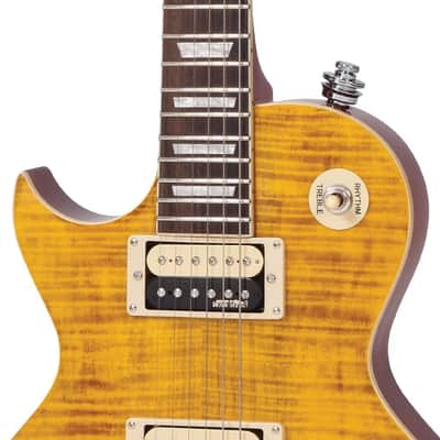 Vintage LV100AFD Reissued Paradise Left-Handed Flamed Amber image 3