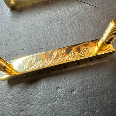 Carlino Rock Bottom Bridge /sustain block, tailpiece system 2025 - Real 14k Gold plating image 12