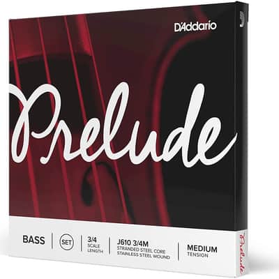D'Addario Prelude Bass String Set 3/4 Scale Medium Tension image 2