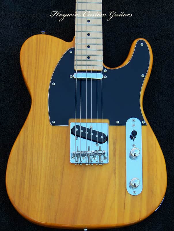 X X-Wide 2" Neck (51mm at the nut) Telecaster Master-built Butterscotch Natural Finish Finish + 12" Radius Maple 22 Fret Neck + SRV Pickups + Treble-Bleed Circuit+ Leveled+ Crowned and Polished Frets! + Grover 406c Locking Tuners+ Full Low-Action Setup! image 1