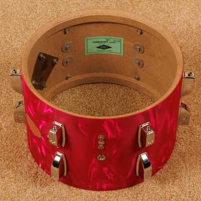 1960s Duplex Tonecraft Pink Satin Flame Drumset image 19
