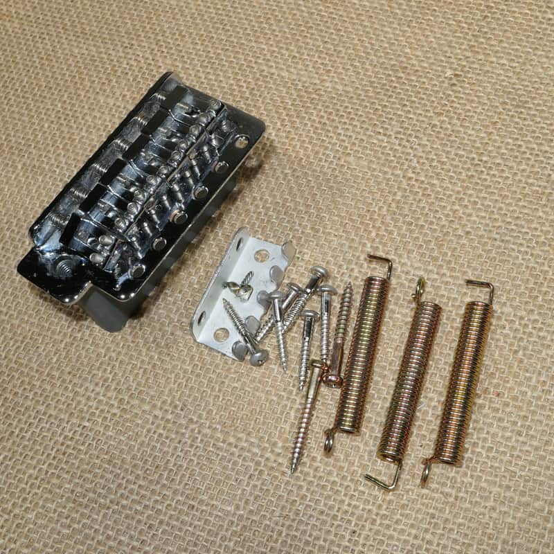 Genuine 2004 Squier Affinity Strat Bridge Chrome - Same Day Shipping #DH09 image 1