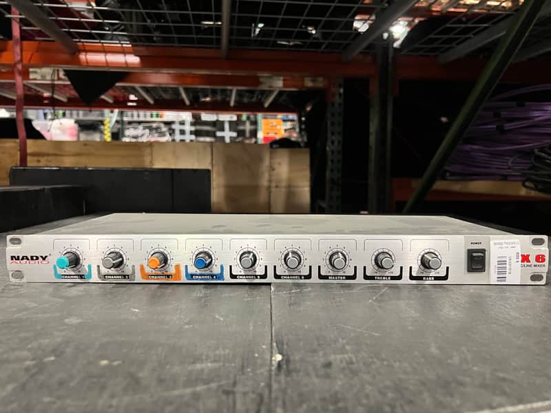 Nady RMX-6 Rackmount 6-Channel Microphone / Line Mixer 2010s - Silver image 1
