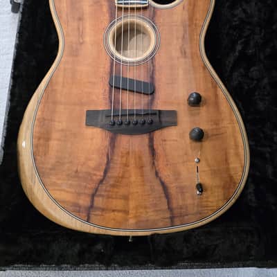Fender American Acoustasonic Telecaster Exotic Koa 11/2019 - Natural image 1