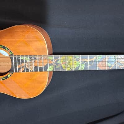 Blueberry NEW IN STOCK Handmade Acoustic Guitar Parlor Birds Motif image 1