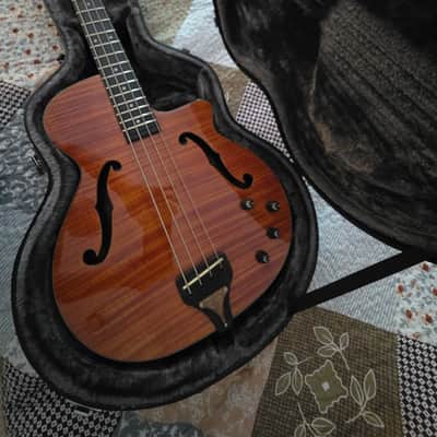 2010 Epiphone Zenith Bass Guitar - Mint - Gorgeous Flame Maple Top image 15