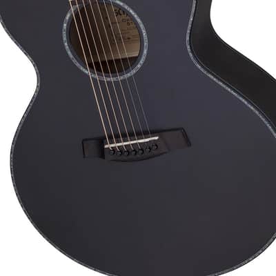 Schecter Orleans Stage-7 Acoustic Electric Guitar - Satin See Thru Black (3709) image 11