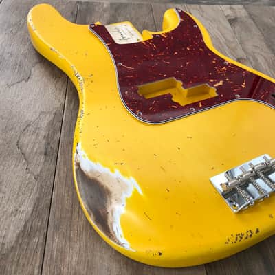 FRANCHIN Jupiter bass body Relic Aged Monaco Yellow 100% Nitro Lacquer Poplar Precision P-Bass Style Made in Italy - Stock piece #23660926 image 5