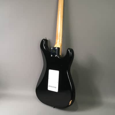 LEFTY! 1986 Vintage Fender Squier ‘62 Left Strat Guitar Fujigen E Serial Relic Mayer Black 1 Tribute 7.2 Lb HSC image 12
