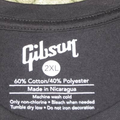 new A+ (with hang tag) genuine Gibson Firebird T-Shirt XXL (XX-Large), Black with Red Graphic, 60% Cotton / 40% Polyester - short sleeve GIBS-GA-FBBMXXL (GA-FBBMXXL) UPC # 711106533926 image 2