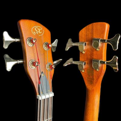 SX SWB1 Active Bass Guitar in Natural | Reverb