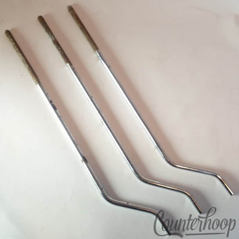 *Slingerland 3x 18" Floor Tom Drum Legs 14,16" Chrome Cross Knurling Vintage 60s - Fair / 15/45/29/49 image 1