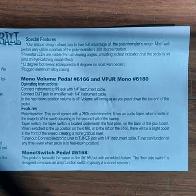 Ernie Ball P0-6168 250K Mono Passive Volume Pedal with Switch 2010s - Silver image 2
