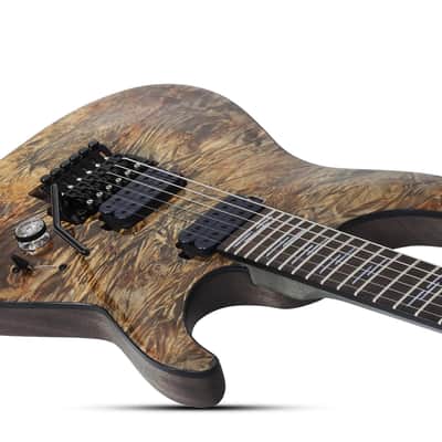 Schecter OMEN ELITE-6 FR Charcoal + Free Gig Bag - Floyd Rose CHAR Electric Guitar - Brand New image 3